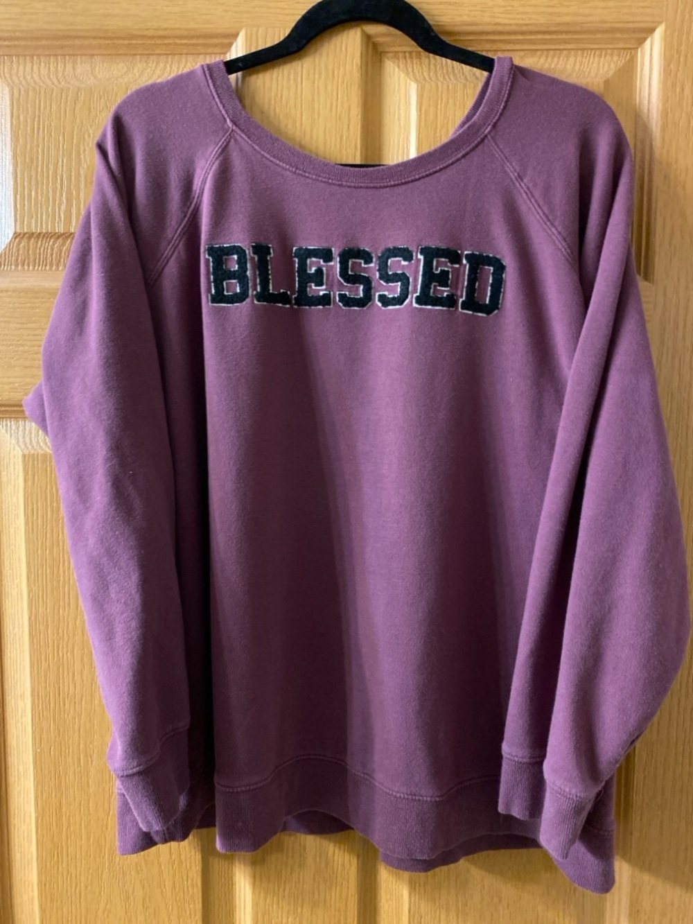 'Blessed' Plum Crewneck Sweatshirt